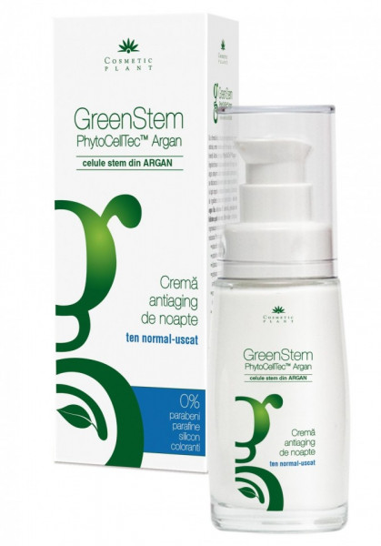 Crema antirid de noapte pentru ten normal-uscat GreenStem Argan Cosmetic Plant