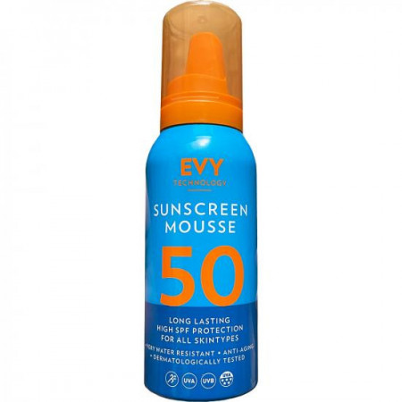 Spuma de fata si corp Unisex Evy Technology SPF 50, 100 ml