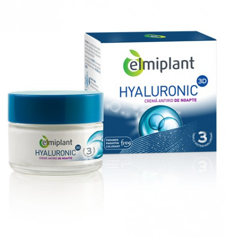 Crema Antirid De Noapte Hyaluronic 3D Elmiplant