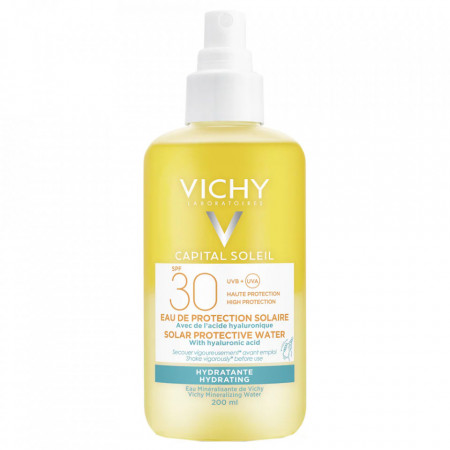 Apa de protectie solara Hydra cu SPF 30 Vichy Capital Soleil, 200 ml