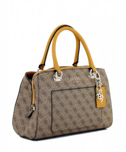 Geanta GUESS Kathryn Girlfriend Satchel Brown
