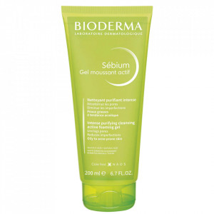 Gel de curatare spumant activ Bioderma Sebium pentru ten mixt gras, 200 ml