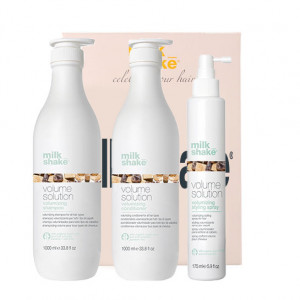 Kit pentru par fin si subtire Milk Shake Volume Solution Sampon 1000 ml + Balsam 1000 ml + Tratament 175 ml