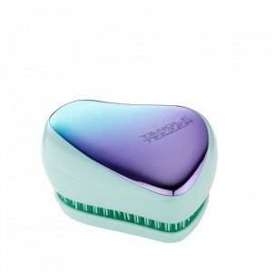 Perie pentru par Tangle Teezer Compact Styler Smooth & Shine Petrol Blue Ombre Chrome
