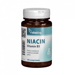 Vitamina B3 NIACIN 100 mg- 100 Comprimate Vitaking