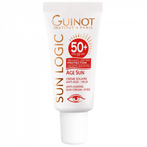 Crema de protectie pentu conturul ochilor Guinot Age Sun Anti-Ageing Sun Cream Eyes SPF50+, 15 ml