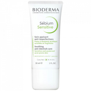 Fluid calmant si hidratant pentru pielea acneica Bioderma Sebium Sensitive, 30 ml
