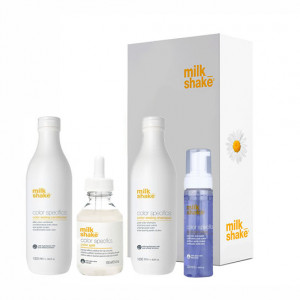 Kit pentru fixarea si mentinerea culorii Milk Shake Color Specifics Sampon 1000 ml + Balsam 1000 ml + Aditiv de colorare 100 ml + Spray 200 ml