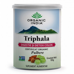 Triphala Digestie & Detoxifiere Colon Organic India 100 gr pulbere