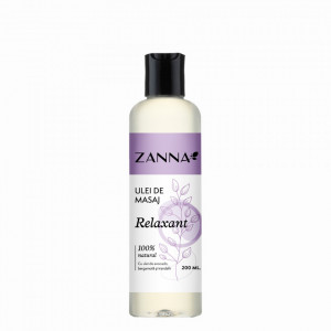 Ulei de masaj Relaxant cu Bergamota si Trandafir, 200ml Zanna