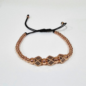 Bratara Charm din otel inoxidabil, Unisex, rose gold