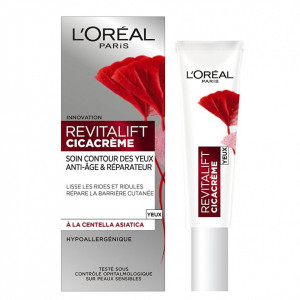 Crema anti-îmbătrânire și reparatoare a conturului ochilor L`Oreal Revitalift Cicacrème 15 Ml