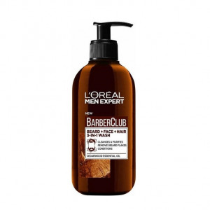 Gel de curatare 3 în 1 pentru barbă, față si păr BarberClub, 200 ml