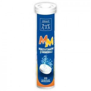 Multivitamine si minerale Zdrovit 20 comprimate efervescente