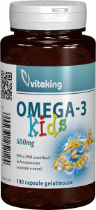 Omega 3 pentru Copii 500 mg Vitaking 100 capsule