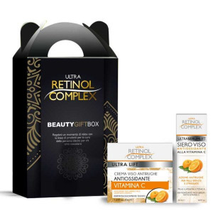 Set Cadou Retinol Complex Beauty Box Vitamina C: Crema faciala 50ml + Ser facial Vitamina C, 30ml