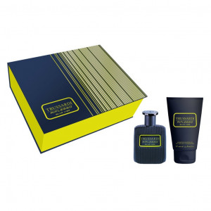 Set Trussardi Riflesso Blue Vibe Stripes, Barbati, Apa de Toaleta