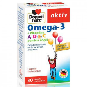 Omega 3 pentru copii plus Vitamine DoppelHerz 30 capsule