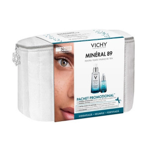 Pachet Vichy Gel-Booster zilnic Mineral 89, 50 ml + Gel pentru conturul ochilor Mineral 89, 15 ml