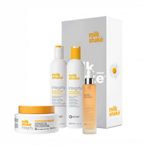 Kit pentru hidratare si reparare Milk Shake Integrity Sampon 300 ml + Balsam 300 ml + Tratament 200 ml + Ulei 50 ml