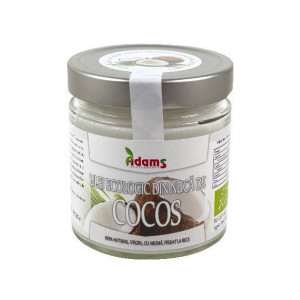 Ulei din nuca de Cocos Bio (presat la rece) borcan Adams Vision