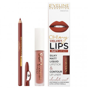 Kit de buze Oh! My Velvet Lips Eveline Cosmetics