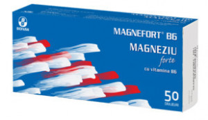 MagneFort cu vitamina B6 Biofarm 50 drajeuri