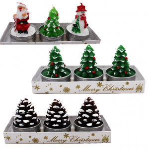 Set 9 lumani decorative cu tematica de Craciun