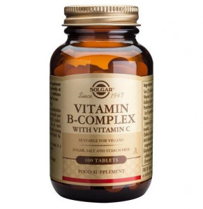 B-Complex Cu Vitamina C 100 tablete, Solgar