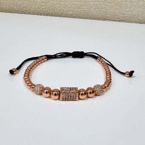 Bratara Sparkle din otel inoxidabil, Unisex, rose gold