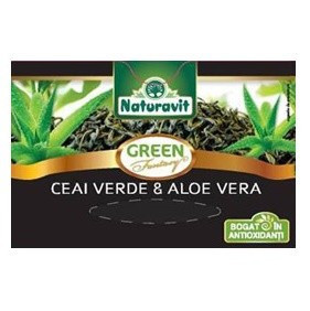 Ceai Verde cu Aloe Vera Naturavit 15 plicuri