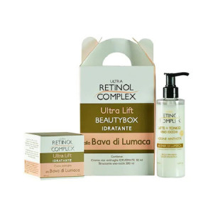 Set Beauty Box Hidratanta cu extract de melc Retinol Complex: crema de fata si lapte de curatare faciala.
