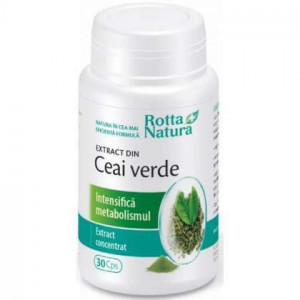 Ceai verde extract 100 mg Rotta Natura 30 capsule