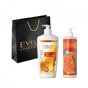 Set Eveline Cosmetics Lotiune de corp bioArgan, Gel pentru fata si corp BioOrganic Orange