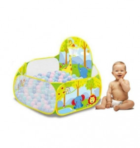 Tarc de joaca pliabil cu 100 de bile multicolore incluse