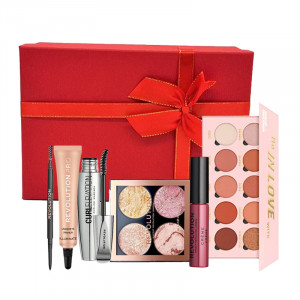 Set Obsession - Paleta de farduri 10 culori, Paleta de contur 4 x 2,2g, Baza de machiaj 10ml, Creion sprancene 0.05g, Ruj lichid 6ml, Mascara pentru definire 8ml Makeup Revolution