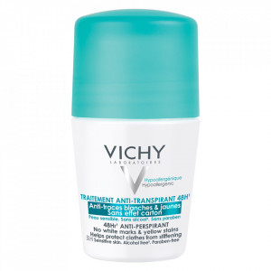 Vichy Roll-on antiperspirant fara pete albe 48 H
