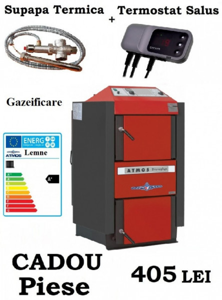 ATMOS DC25S - 25 Kw CU GAZEIFICARE + CADOU Supapa termica si Controler Pompa