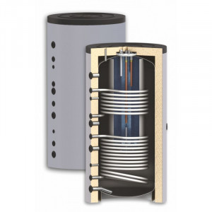 Puffer Woody tank in tank cu doua serpentine SUNSYSTEM KSC2 600/150