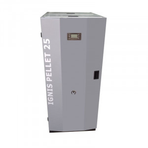 Centrala pe peleti Ignis Pellet 25 Kw, echipata cu pompa circulatie Wilo, vas expansiune, manometru + CADOU TERMOSTAT AMBIENT