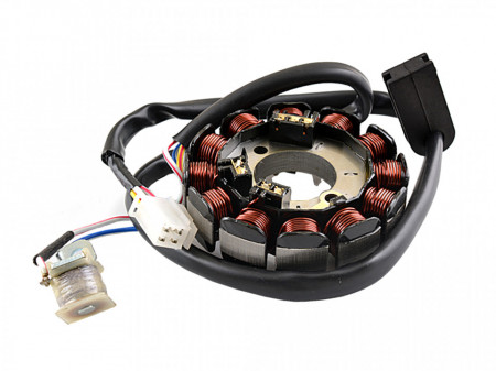 Piese Moto Stator Minarelli AM6 2007/Aprilia MX 50/Beta RR/MBK X/Peugeot XPS/Yamaha DTR-DTX-TZR 50 (12 bobine+senzor de scanteie)