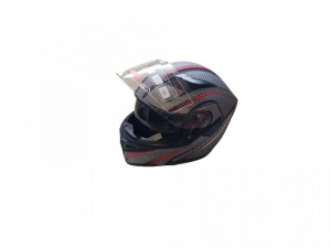 casca moto flip-up unisex, negru carbon RS-FLIP-06
