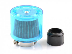 Filtru aer sport cu protectie plastic albastra Ø35mm