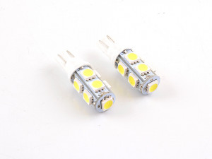 Set bec pozitie T10 cu 9 led-uri SMD, alb