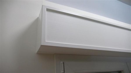 Cassonetti PVC colore bianco, altezza 350 mm, lunghezza 2000 mm, profondita massima di montaggio 300 mm