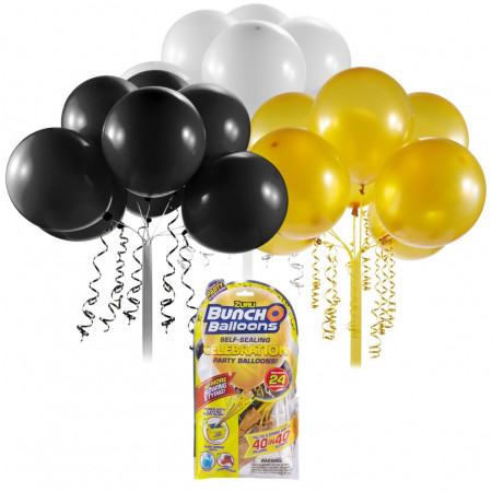 Rezerve baloane pentru petrecere Bunch O Balloons Negru/Auriu/Alb