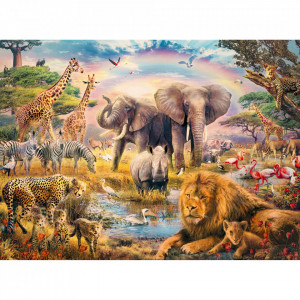 Puzzle Animale In Salbaticie, 100 Piese