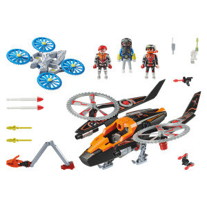 Set de joaca Playmobil, Elicopterul Piratilor Galactici