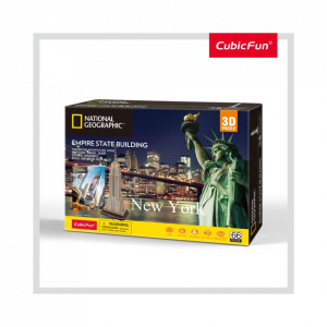 Puzzle 3D+Brosura-Empire State Building 66 Piese
