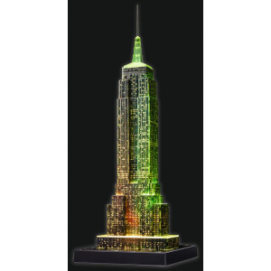 Puzzle 3D Empire State Building - Lumineaza Noaptea, 216 Piese